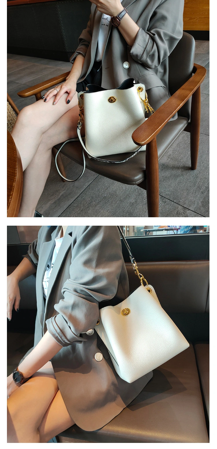 Emg6507 Women Luxury Leather Bag Crossbody Custom Designer Real Genuine Shoulder Fashion Bucket Handbag