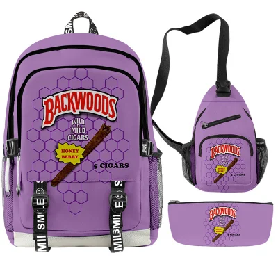 Sac à dos Backwoods de conception de mode en gros avec 3 tailles d'autres sacs à dos comprend un sac Messenger et un sac à crayons