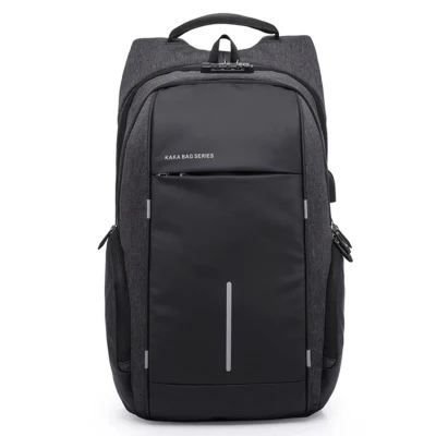 Sac à dos pour hommes Sac à dos pour ordinateur portable en tissu Oxford Antivol USB Earplug Backpack