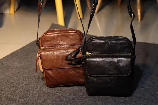 Sac de seau en cuir véritable fait sur commande de sacs de concepteur de femmes d'épaule blanche de luxe de main